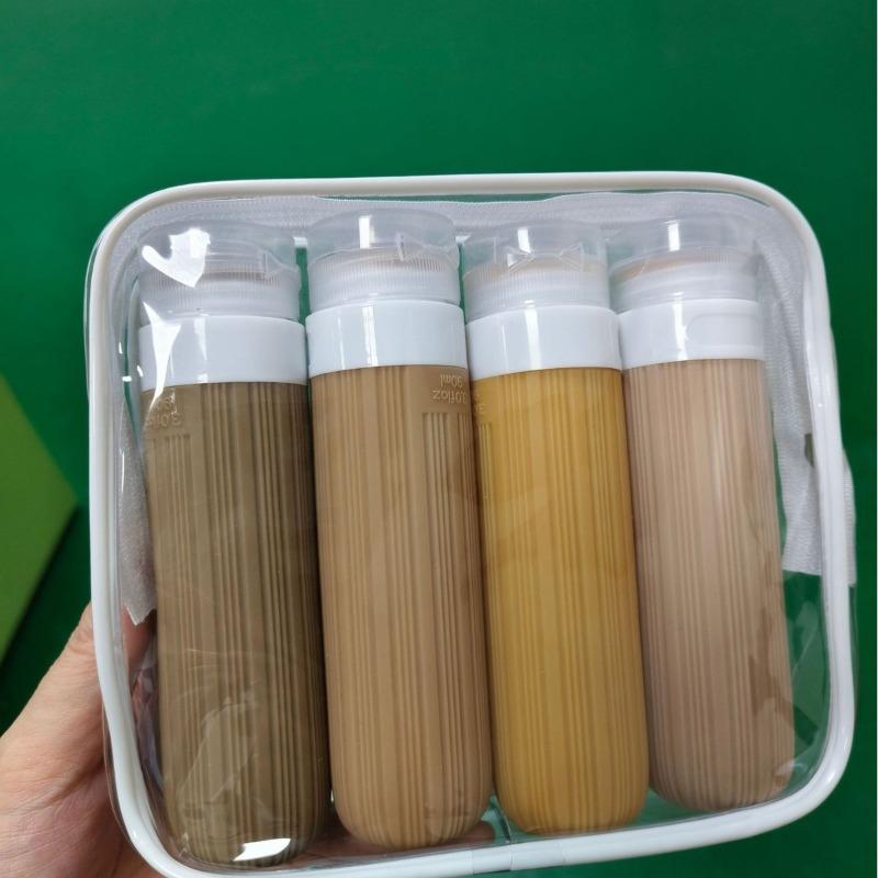Portable Silicone Refillable Bottles Travel Toiletry Dispenser Containers Leak Proof Storage Jars For Business Trip Travel