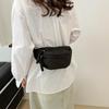 Waist Bag Women New Canvas Leisure Portable Zipper Korean Style Canvas Chest Bag Shoulder Bag Waist Bag Premium