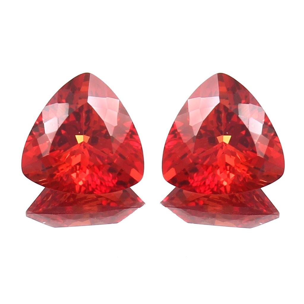 Natural Padparadscha Sapphire 8 Ct Trillion Shape Loose Gemstone