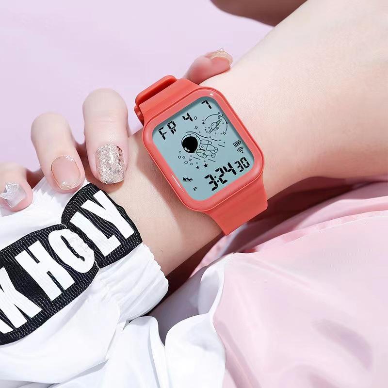 Moment Beauty Men's and Women's Outdoor Sports Electronic Watch Multifunctional Waterproof Astronaut Student Watch Watch