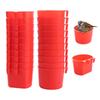 20pcs Plastic Poultry Coop Feeder Water Drinker Hanging Feeder Cage Cups  Rabbit