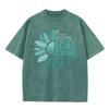 2026 Vintage Teal Sunflower Mental Health Slogan Graphic Black Acid Washed T Shirt Inspirational Strong Quote Oversized Unisex C