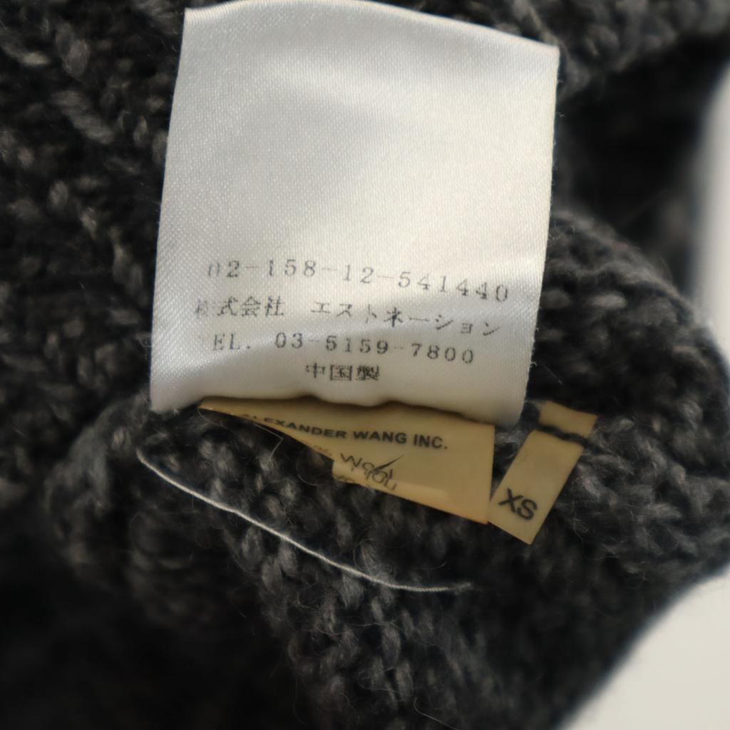 Alexander Wang Long sleeve V neck sweater XS Charcoal gray knit Women Used