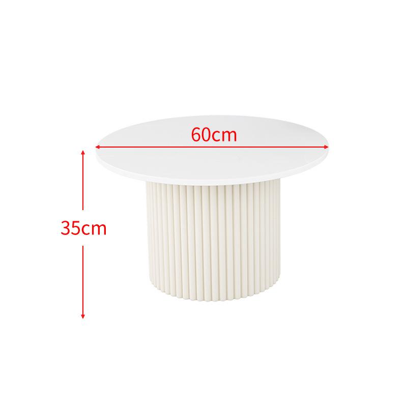 Modern Minimalist Round Sintered Stone Coffee Table - Perfect for Small Apartments and Living Rooms