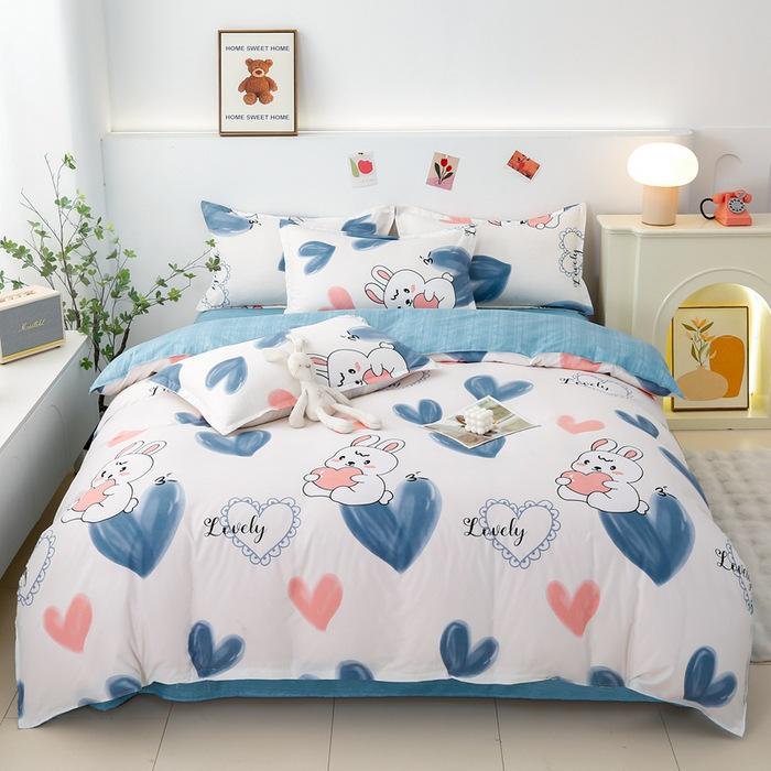 Aloe Cotton Brushed Flannel Duvet Cover for Dorms - Available in 1.5, 1.8, 2 Meters - Pure Cotton
