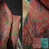 Red Green Undulating Veins Gilded Jacquard Heavy Texture Three-dimensional Chinese Style Coat Jacket Clothing Design Fabric