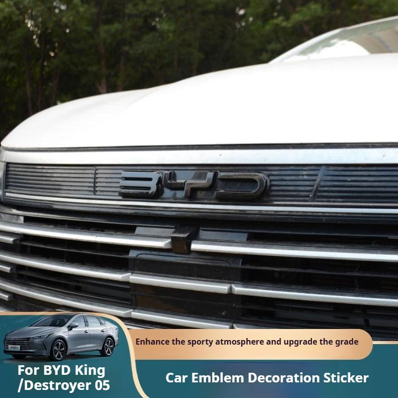 Für BYD KING Schwarz lackiertes Autoemblem für BYD King DM-i Destroyer 05 Vorne Hinten Buchstaben Außenaufkleber Aufkleber Modifikationszubehör