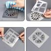 WTEMPO 50PCS 10*10CM Disposable Floor Drain Stickers Bathroom Hair Anti Clogging Filter Mesh Stickers, Shower Floor Drain Square Mesh Cover