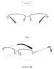 2024 Ultra-light Fashionable Square Semi-rim Titanium Blue Light Blocking Myopia Glasses