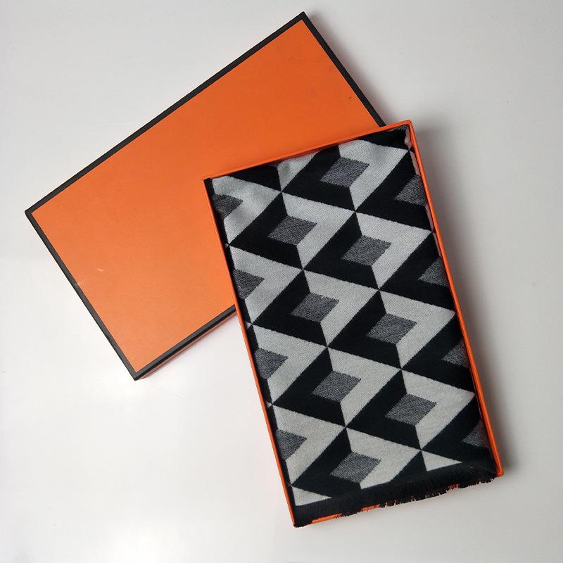 2019 Winter New Model, Imitation Cashmere Men's Scarf, Long Jacquard Horse Brand Double-sided Warm and Cold-proof