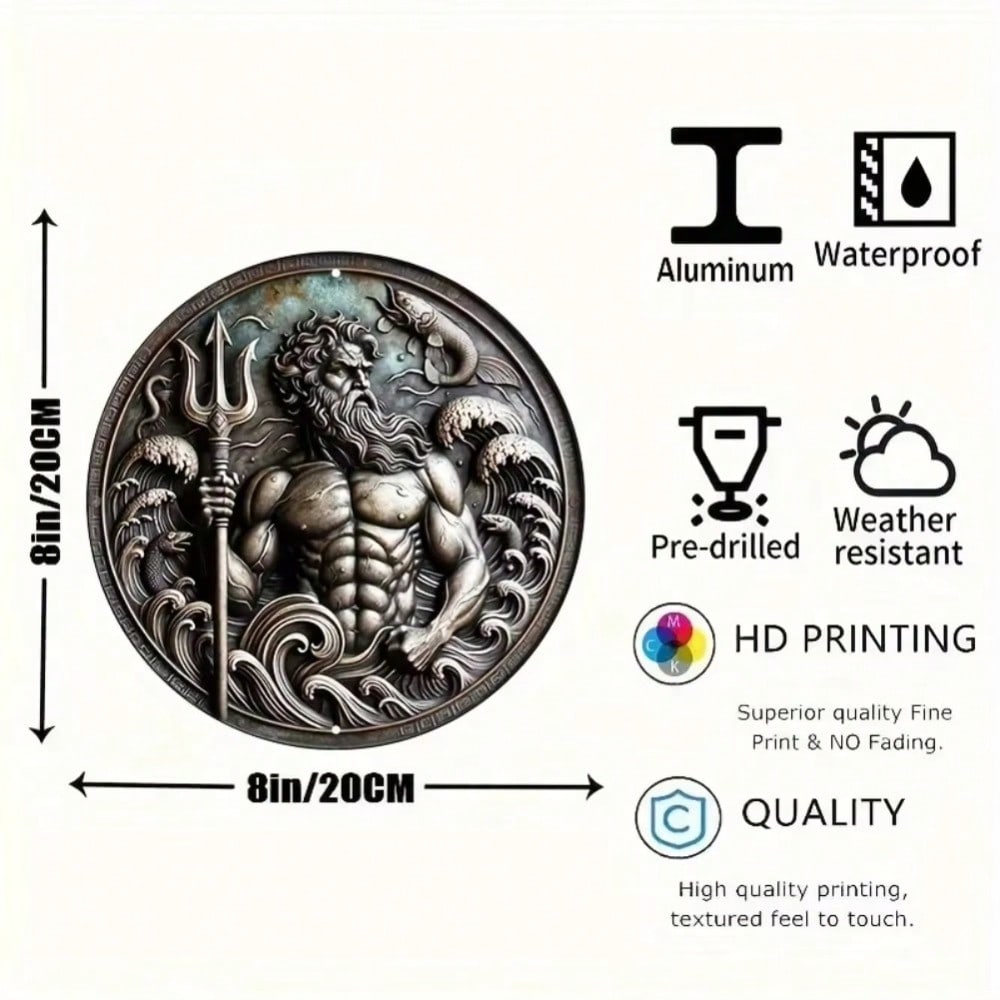 

Round Aluminum Sign for Home and Office Decor TYA24461-20x20cm різнокольоровий