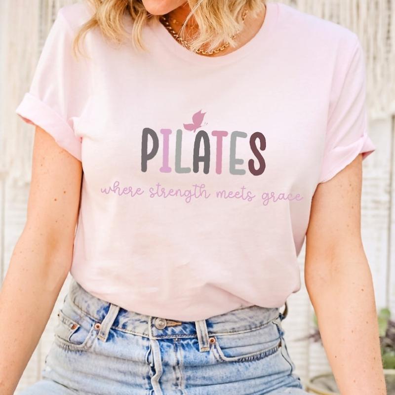Aesthetic Pilates Motivation Sweatshirt For Yoga Lover Pilates Life Yoga Lovers Plates Teacher Ladies Gifts Exercise Tshirt