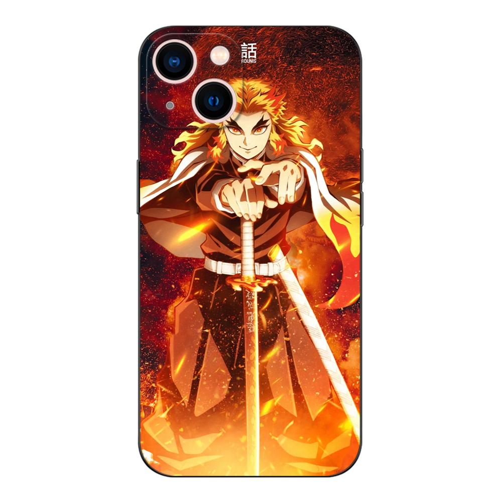 Schwarze TPU-Hülle für Samsung Galaxy S22 S20 S21 FE PLUS ultra+S10 E lite Rückseite Rengoku Kyoujurou