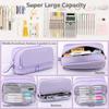 Large Capacity Pencil Bag Pen Case Solid Color Pencil Case Double Layers Pencil Pouch Pen Bag School Office Supplies