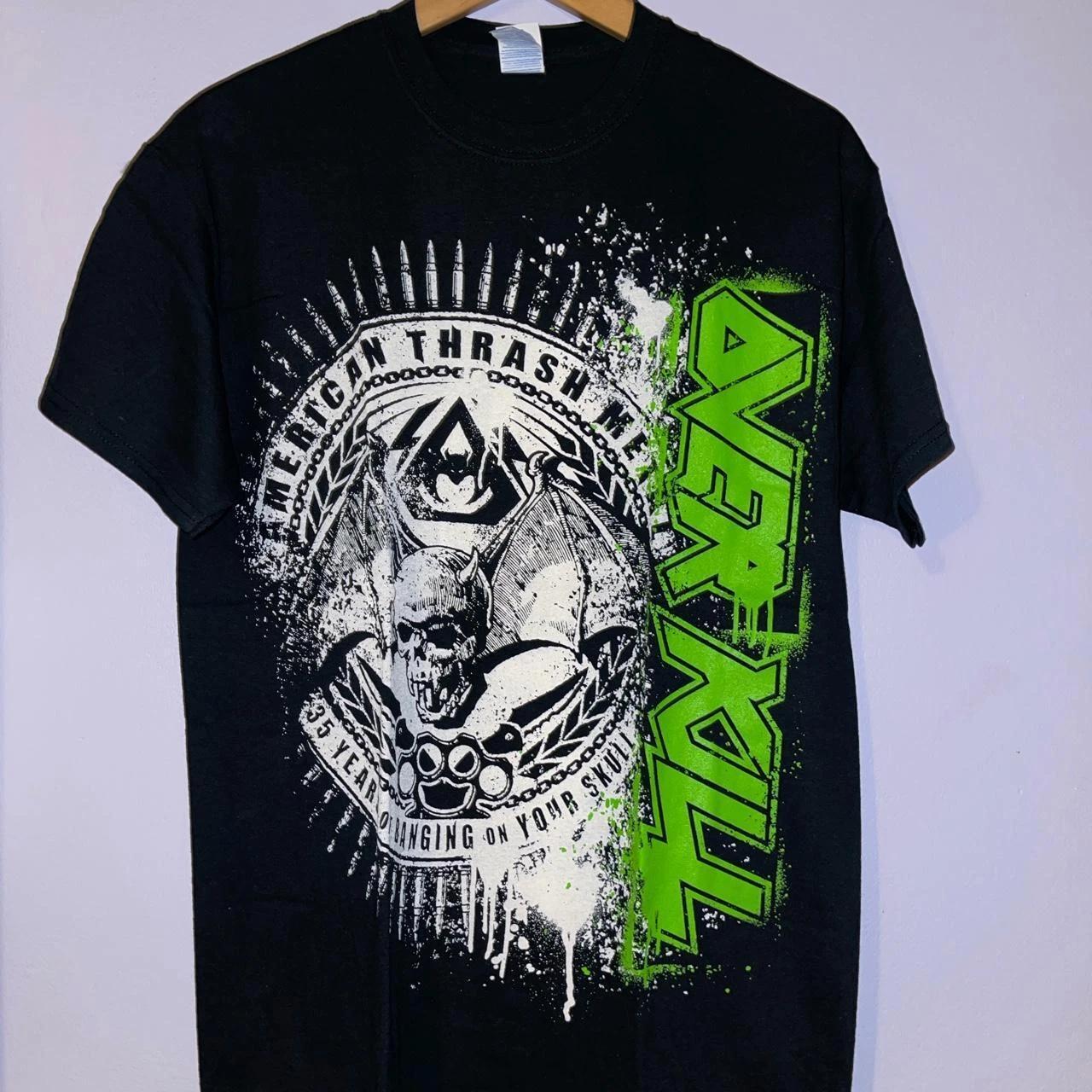 

Переиздание футболки группы Overkill Редкий дизайн черная футболка Мужская футболка Повседневная хлопковая футболка Графическая футболка с коротким рукавом Унисекс 4XL