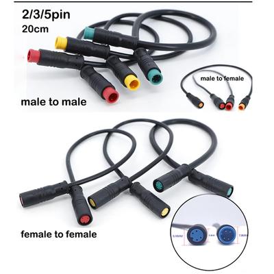 0.3m 0.5m 8mm M8 2 3 5 Pin Sensor Male Female To Male Female Ebike Connector Cable Butt Joint Electric Bicycle Waterproof Wire