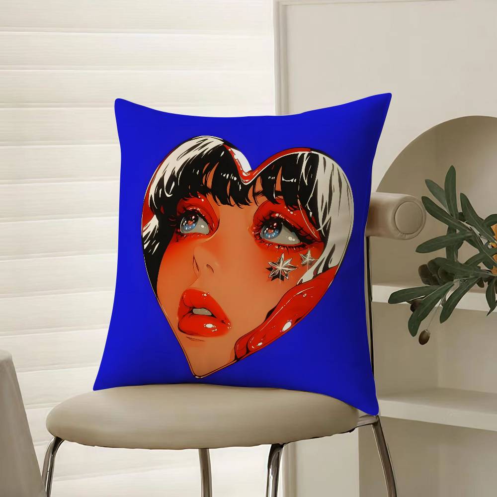 

Love Decoration Warm Volor Style Pillow Case Comfort Sofa Bed Silky elegant Invisible zipper Decorative cushion cover 12x12Inch