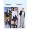 Betu Women's 2025 Autumn Collarless Faux Denim Short Jacket