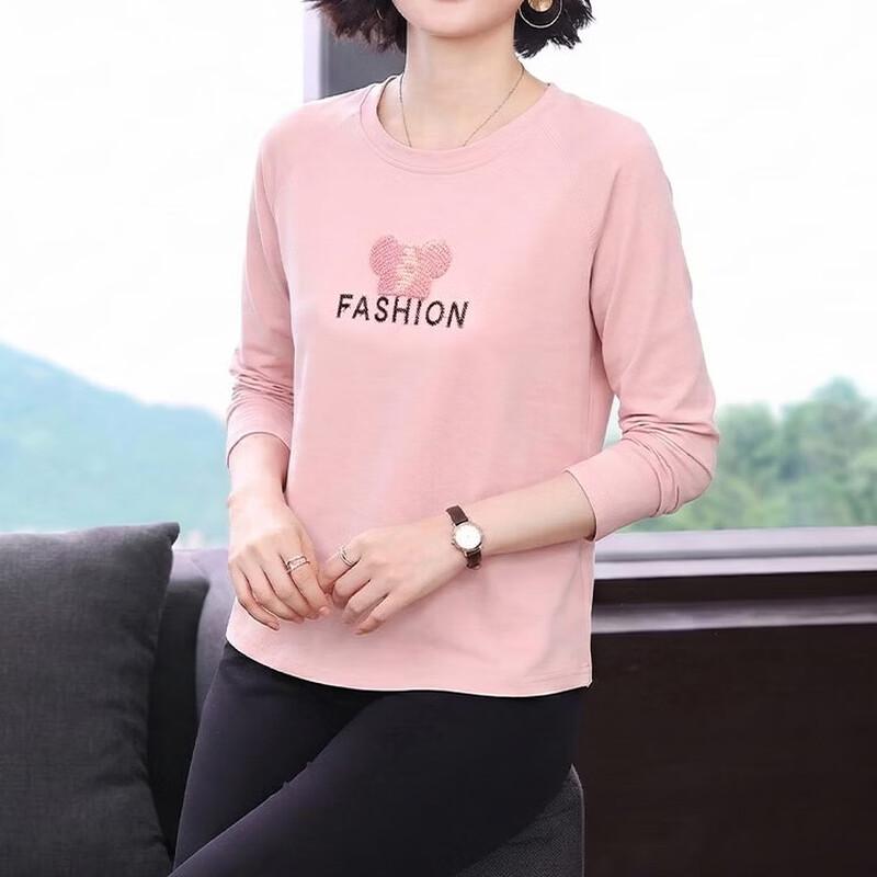 Women's Embroidered Loose Fit Long Sleeve T-Shirt