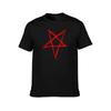 Pentagram red TShirt man t shirt designer t shirts for man graphic funny TShirt