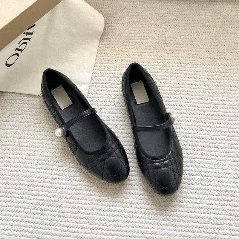 Fashion Flat Mary Jane Shoes Women's New Spring Everything with A Slip-on French Evening Shoes Soft Sole Gentle Single Shoes