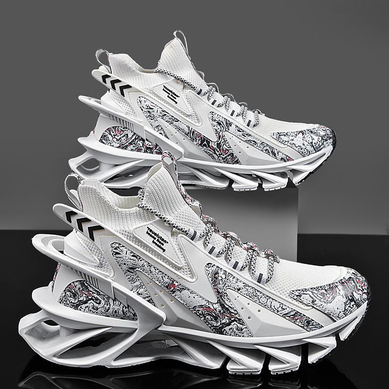 Putian coconut black breathable running shoes shock-absorbing running mesh shoes casual summer blade sports trendy shoes