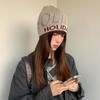 Hollow Sequin Knitted Hat Cool Knitted Pullover Hat Punk Letter Beanie Hat  Autumn