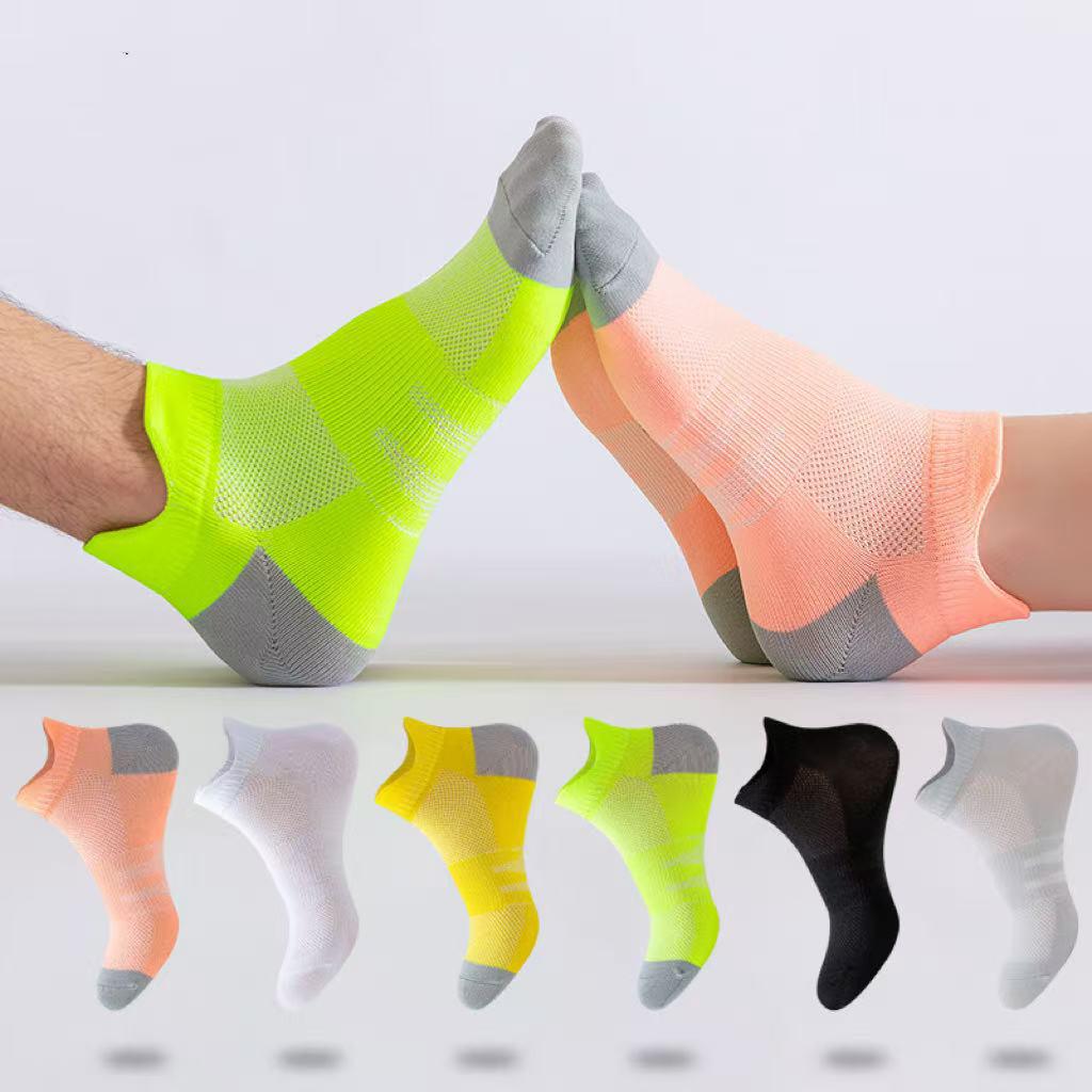 Men's Ultra-thin Breathable Low-Cut Sports Ankle Socks for Running & Fitness - Trendy Compression Boat Socks