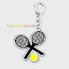 Classic Sports I Love Tennis Keychains for Accessories Bag Hobby Bike Car Keyrings Jewelry Friends Father Boyfriends Gifts
