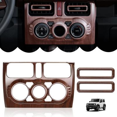 AMWMORV New Jimny JB64 Wood Grain Interior Decor Jimny Sierra JB74 Series Inner Door Armrest Panel Interior Panel Custom Part Vent Central Control
