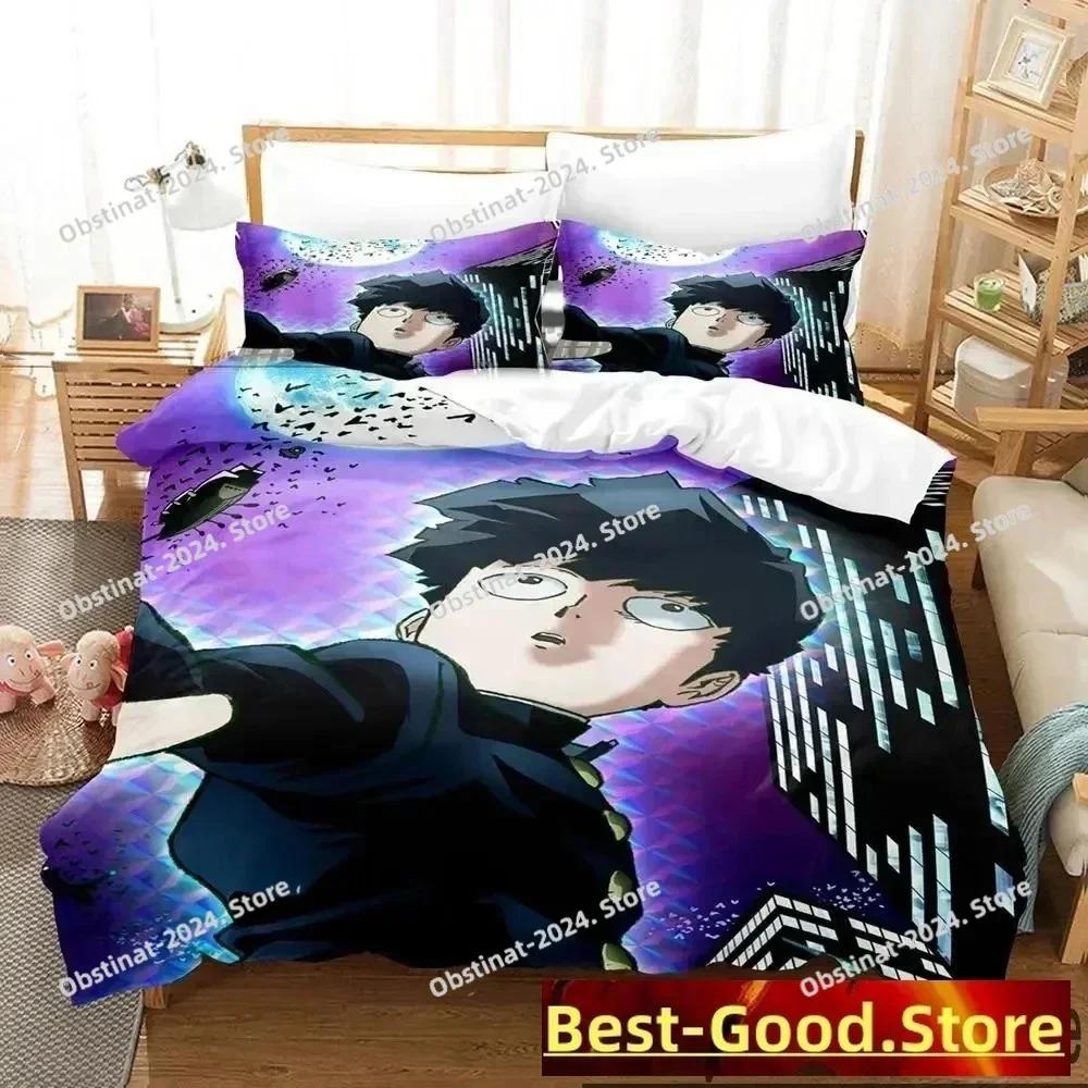 Anime Mob Psycho 100 Bedding Set Printed single Comforter Quilt Bed Cover Duvet Cover Pillow Case 3 Pieces Sets Kids Adult Size
