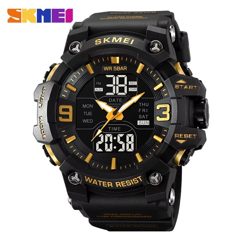 SKMEI 2222 Sport Electronic Watches Stopwatch Waterproof Fashion Chronograph Alarm Relogio Masculino EL Light Digital Wristwatch