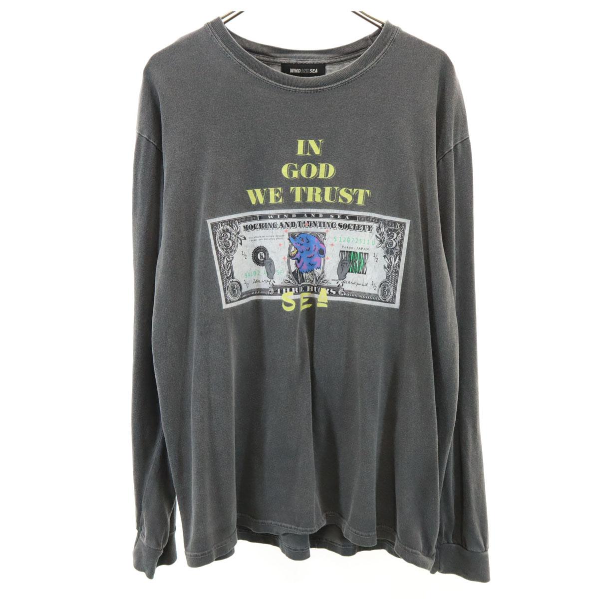 

Футболка с длинным рукавом и двусторонней печатью WIND AND SEA Мужская Б/У