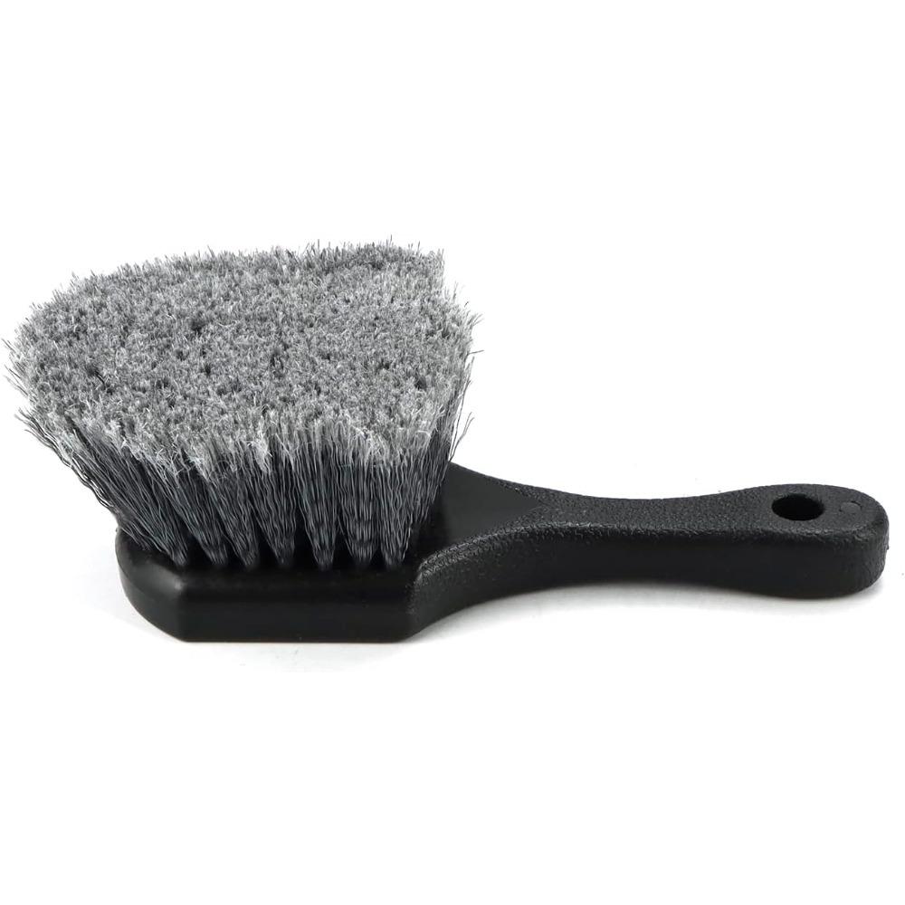 Short Handle Tire and Wheel Brush for Car Rim, Soft Bristles for Gentle Washing, Efficiently Cleans Tires