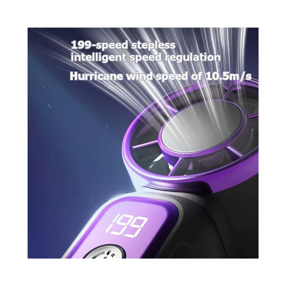 Handheld Fan Rechargeable Powerful Quiet Fan with Digital Display Portable Cooling Fan for Home Outdoor Travel White