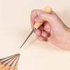 1pc or 3pcs Handmade Leather Tools Round Hole Solid Wood Handle Awl Can Be Drilled