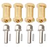 4Pcs RC Brass Connector Accessory for 1 10 Remote Control Car Easy Installation Golden25mm