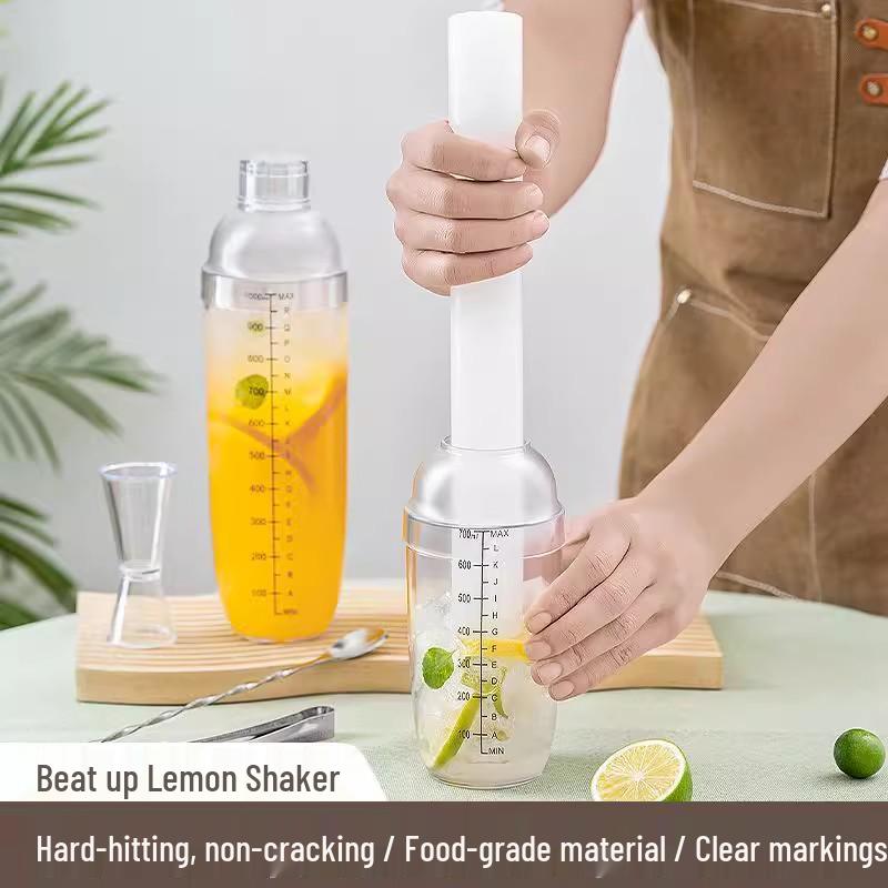 Set Shaker per Cocktail e Tè con Frusta e Bastoncino Tritaghiaccio