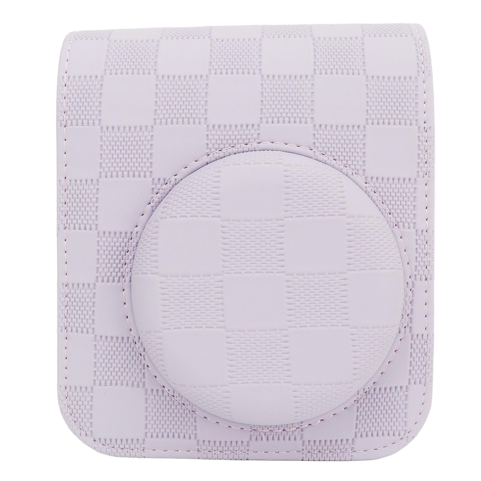 

для Mini 12 Camera Защитный чехол Винтажный шахматный клетчатый портативный дорожный чехол для хранения сумка фиолетовый