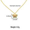 Gold Plated Butterfly Pendant Necklace - Chinese Style, Versatile, Long-lasting Color Retention
