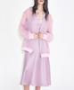 Wordog Bias Cut Acetate Drift Slit Dress Lavender