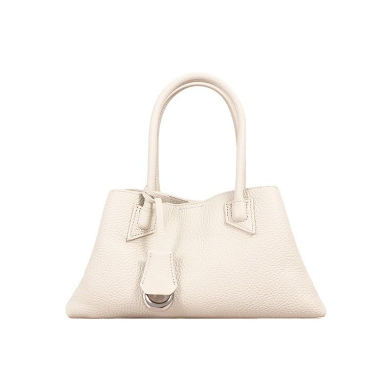 2026 Early New Commuter Fashionable Handbag Niche Simple All-matching Leather Cross-body Bag Large Capacity 21x11x15cm
