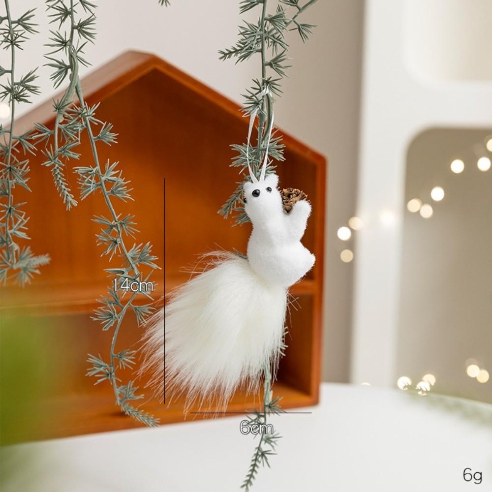 Simulated Craft Christmas Squirrel Ornament Artificial Foam Bear Decoration Xmas Tree