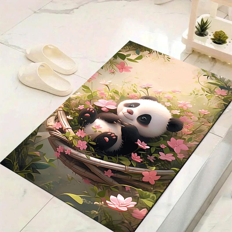 

1pc Cute panda Design Area Rug - Soft, Anti-Slip, and Durable Gaming Room Decor for Bedroom 60cm by 90cm