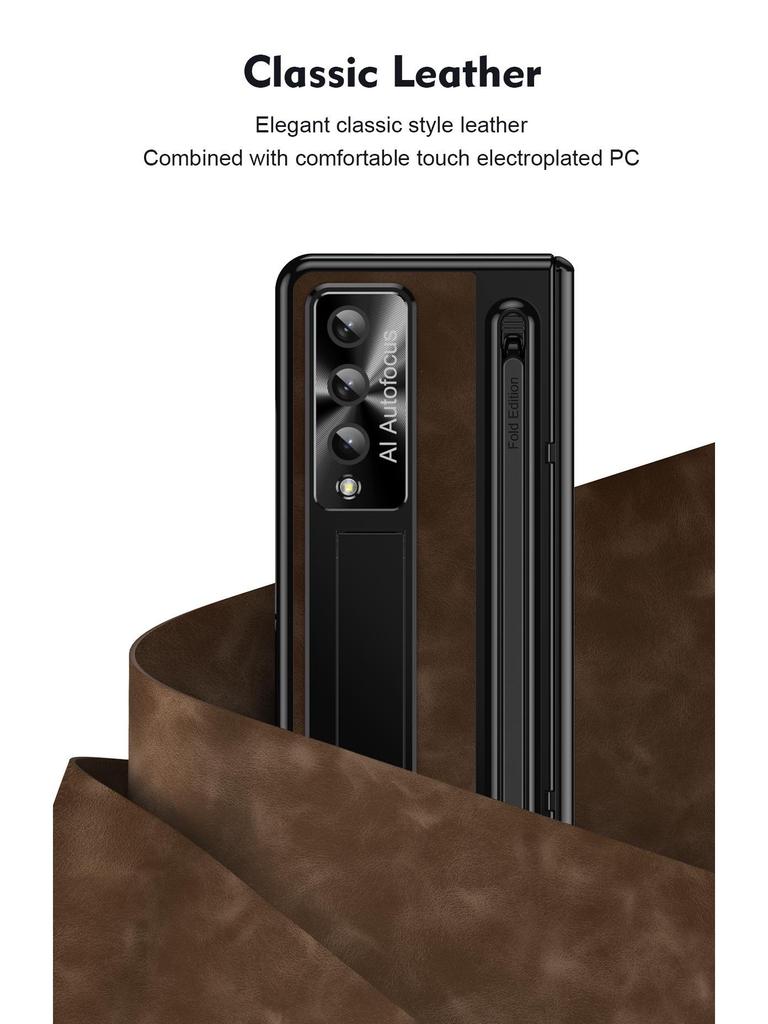 Samsung Z Fold4/5/6/7 Full Coverage Case: Includes Pen Case, Film Hinge, and Foldable Screen Protection.