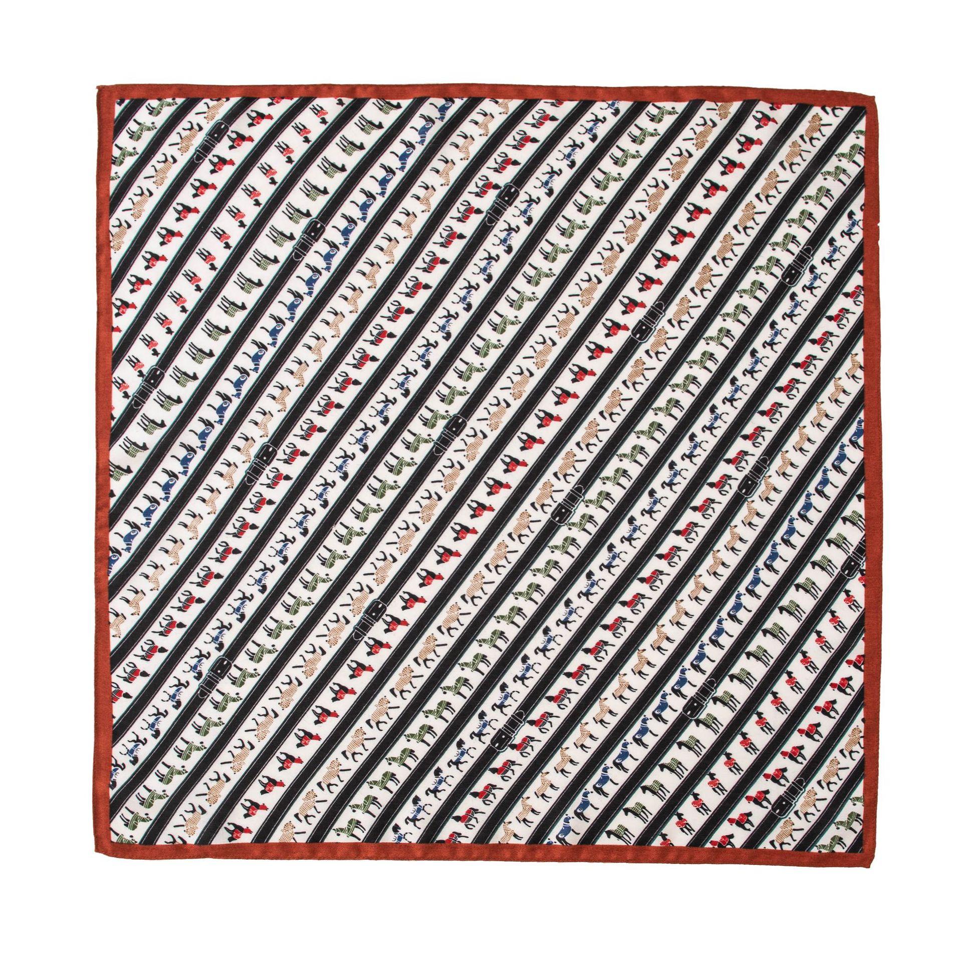 

High-end niche printed square scarf designer style, personalized elegance, temperament herringbone silk scarf decorative scarf 70*70cm