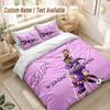Custom Name Bedding Set 3 PiecesCristiano Ronaldo Print Duvet Cover + 2 Pillowcases Soft Bed Decor