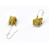 Origami Paper Earrings Lotus Mustard