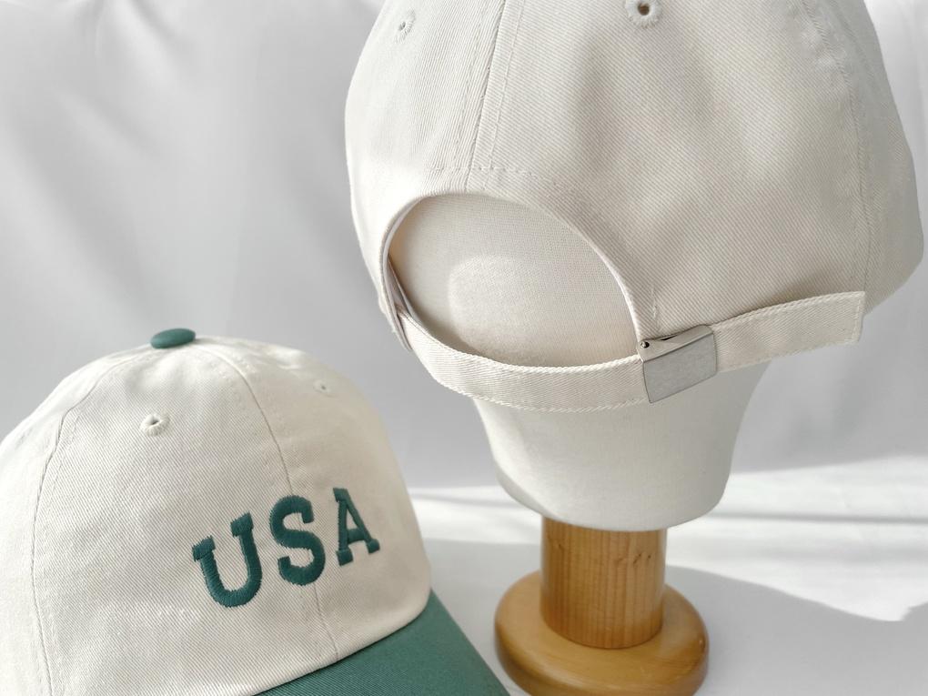 Women's Unisex USA Color Block Ball Cap Basic Cap
