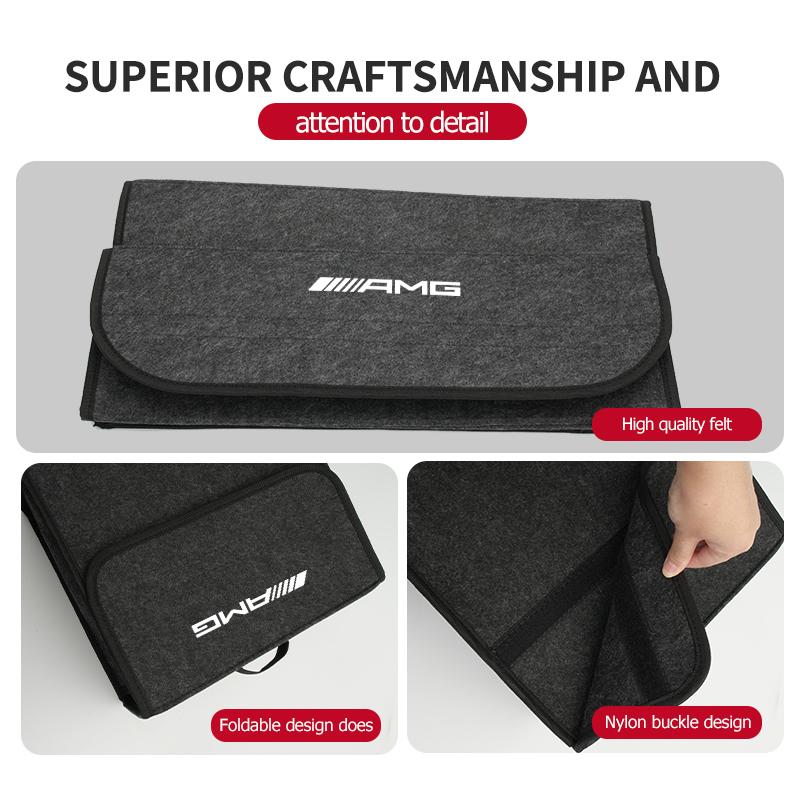 Car Trunk Storage Box Foldable Stowing Tidying Container Bag For Mercedes Benz AMG A C E S G Class W201 W210 W108 W204 W205 W203